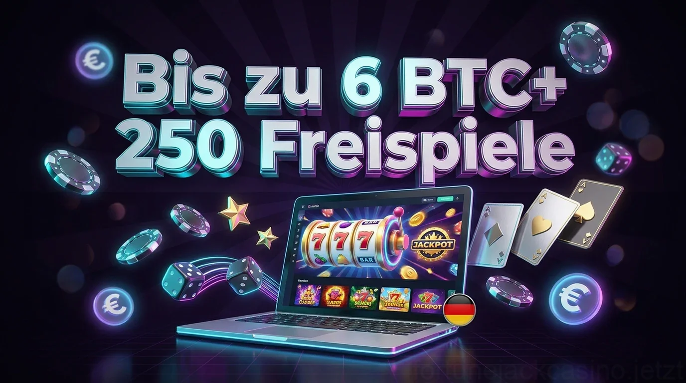 Bis zu 6 BTC+ 250 Freispiele